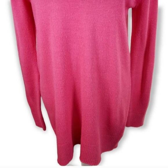 H&M PINK COWL-NECK SWEATER DRESS TUNIC SZ.M EUC. - Picture 4 of 8